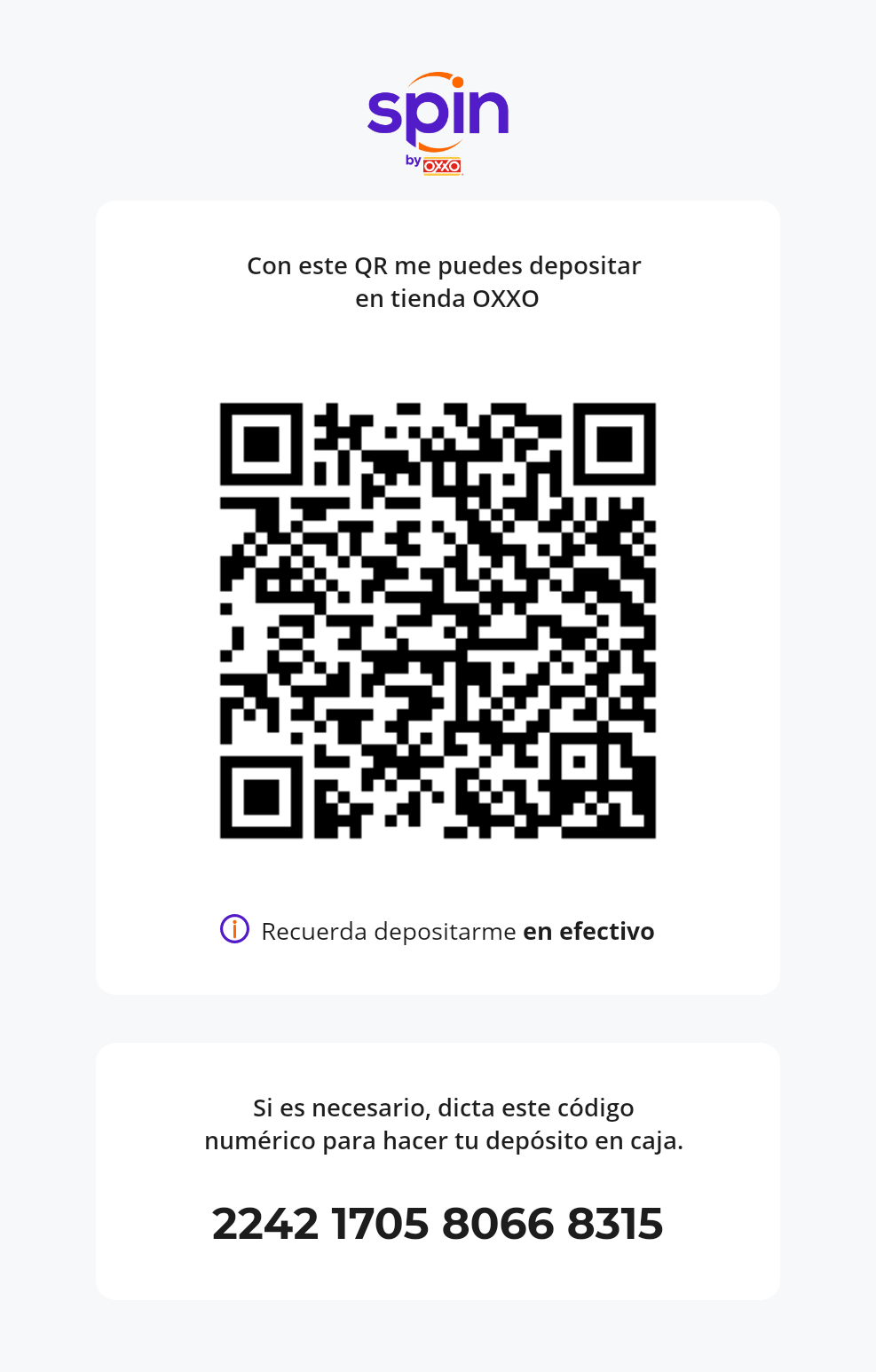 Código QR OXXO